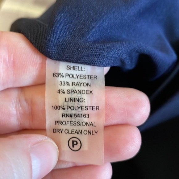 Calvin Klein Sheath Dress Gathered Side Detail Navy Size 2 NWT - Picture 10 of 11